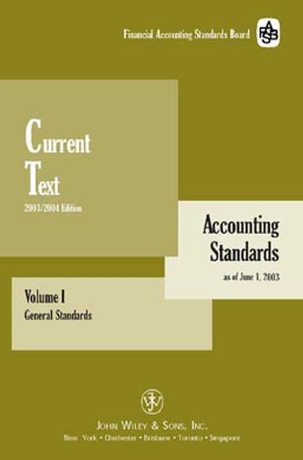 Current Text: Volumes I General Standards & II Industry Standards Topical Index/Appendixes, Package Business, Finance & Career