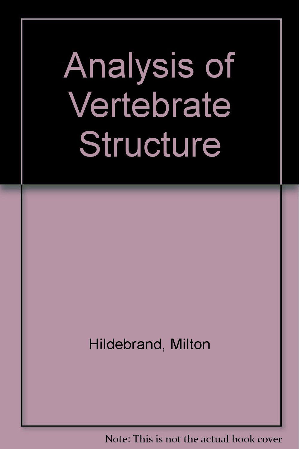 Product Image: Analysis of Vertebrate Structure