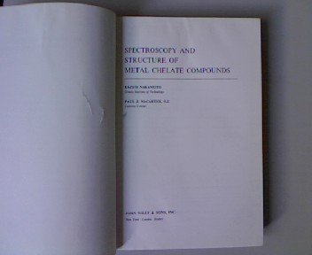 Spectroscopy and Structure of Metal Chelate Compounds Natural Sciences
