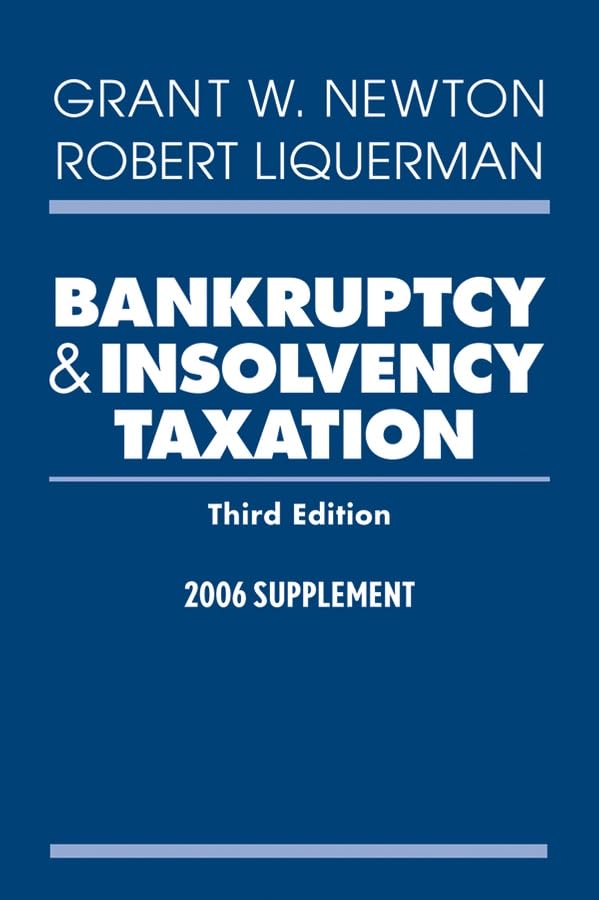 Supplement (Bankruptcy and Insolvency Taxation) Law