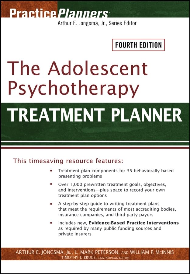 The Adolescent Psychotherapy Treatment Planner (Practice Planners) Psychology