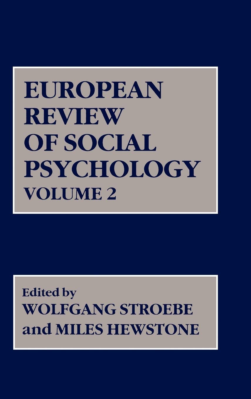 European Review of Social Psychology V 2 Psychology