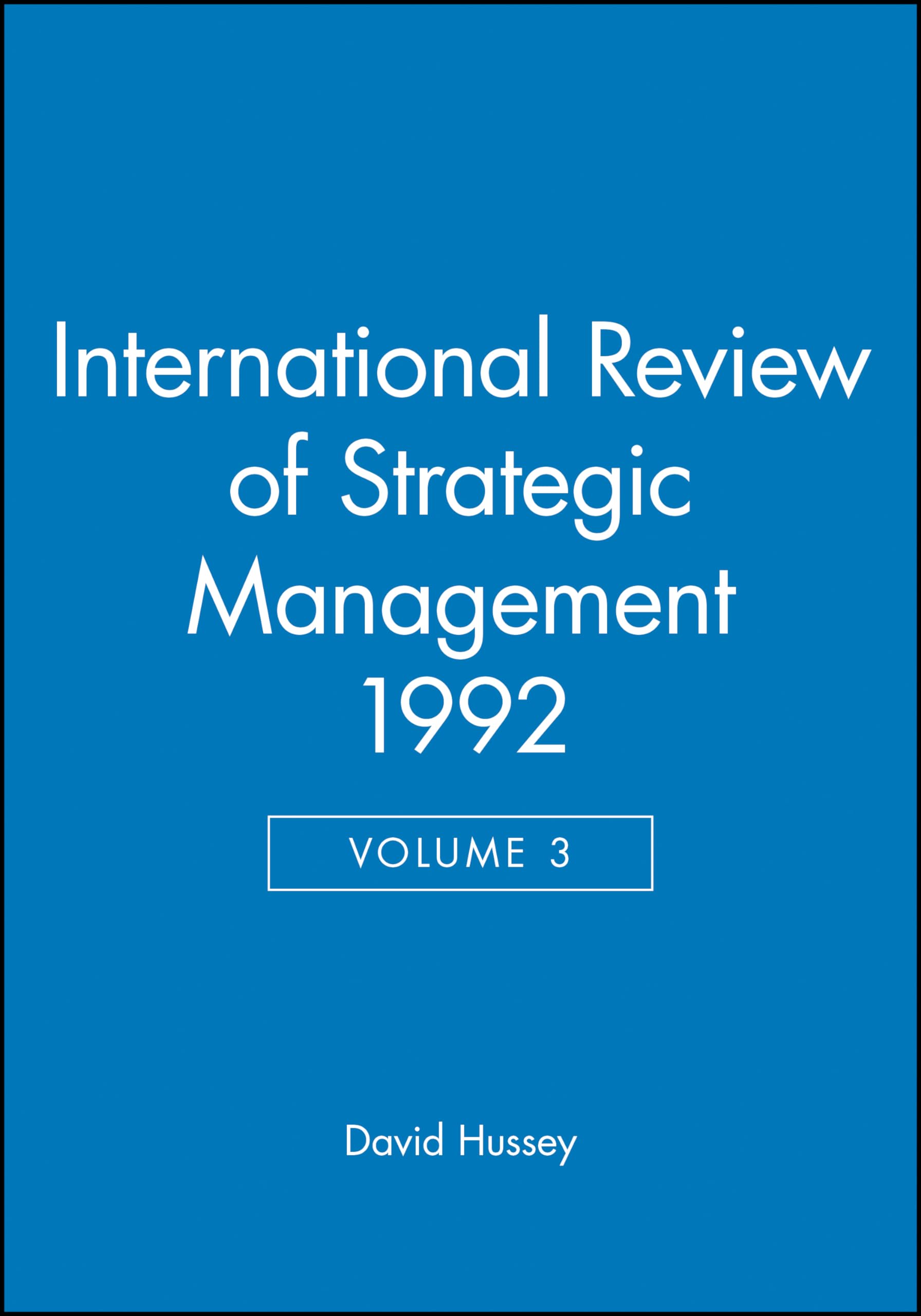 International Review of Strategic Management 1992, Volume 3 Law
