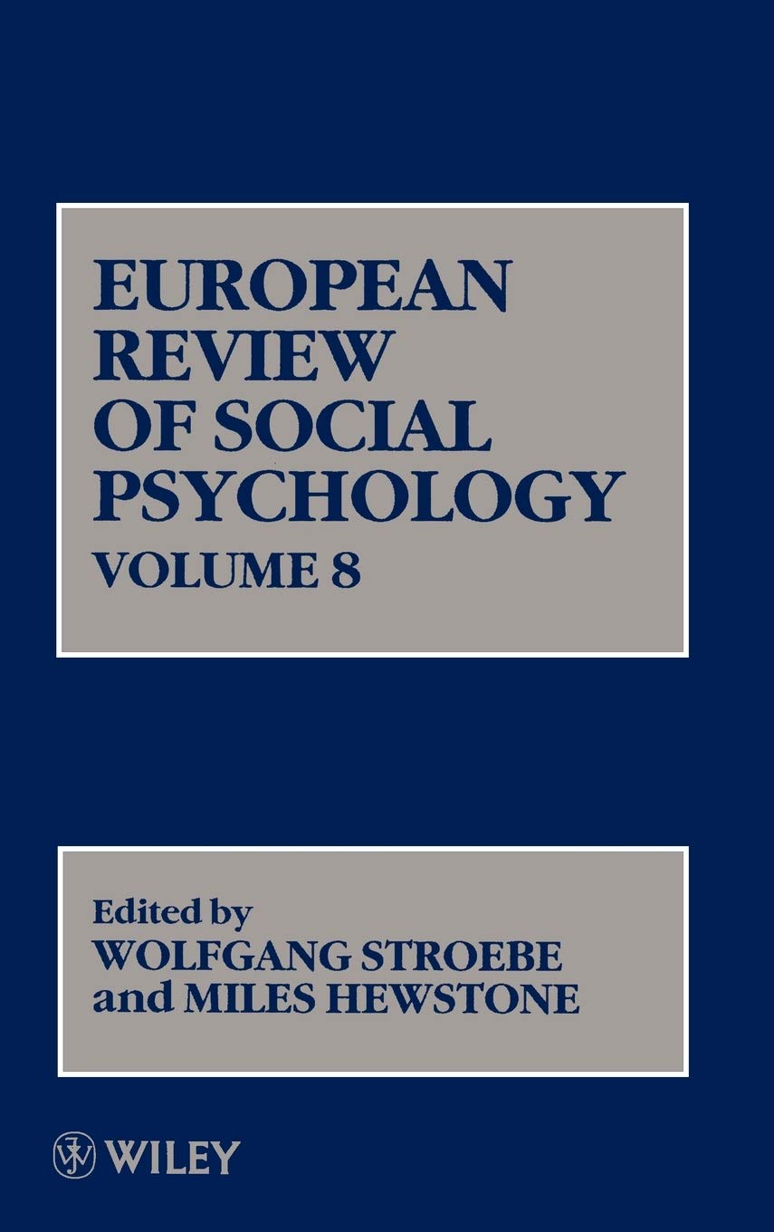 European Review of Social Psychology V 8 Medicine