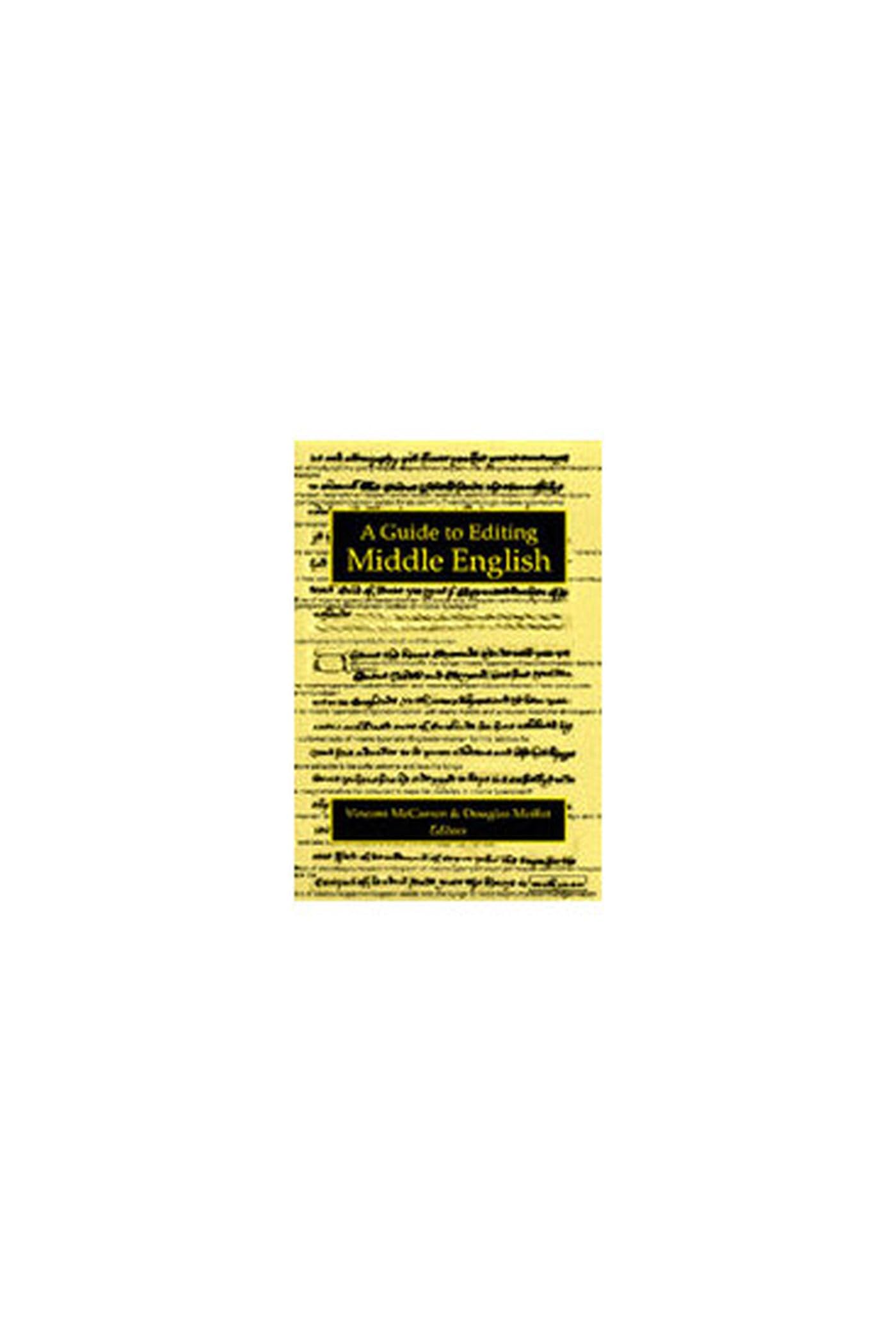 Product Image: A Guide to Editing Middle English