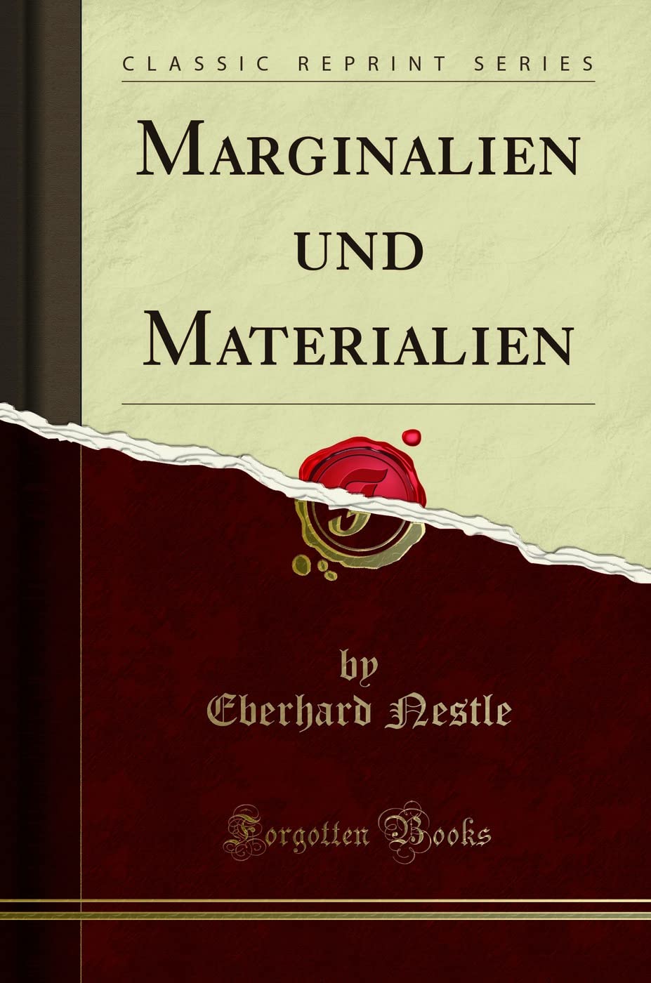 Marginalien und Materialien (Classic Reprint) Social Sciences