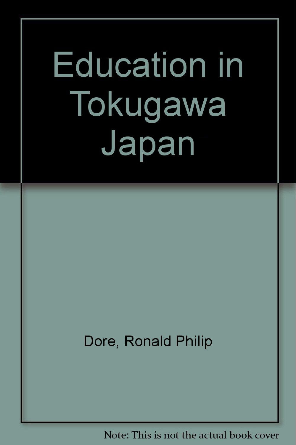Education in Tokugawa Japan book