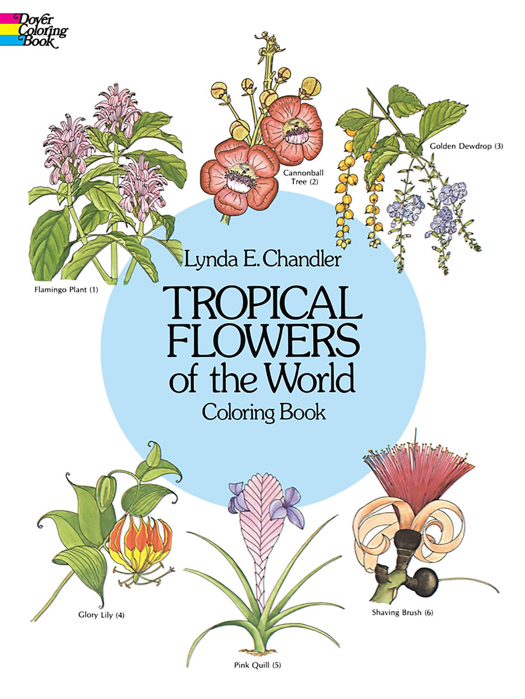 Tropical Flowers of the World Coloring Book (Dover Flower Coloring Books) Hobbies & Crafts