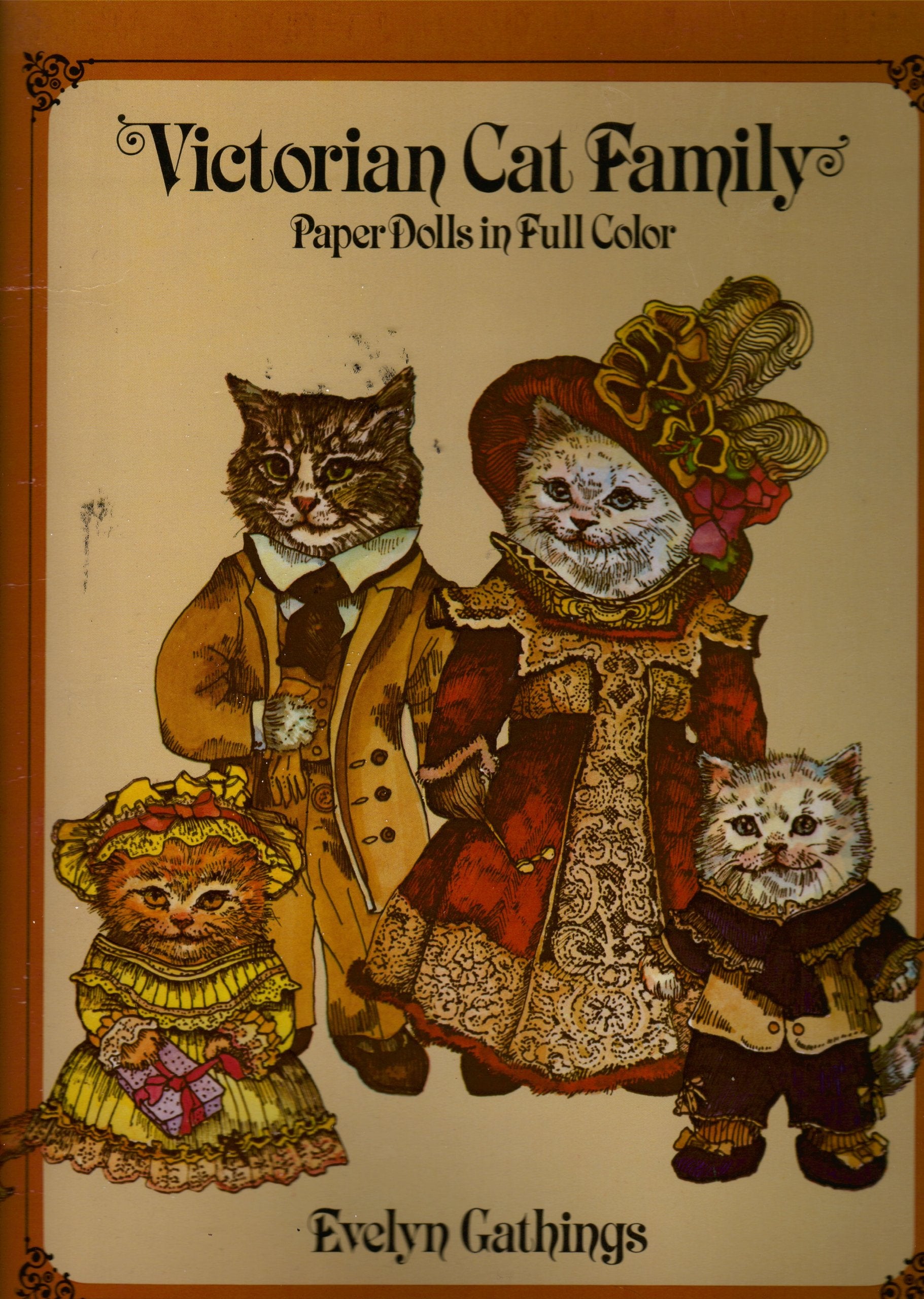 Victorian Cat Family Paper Dolls in Full Color Hobbies & Crafts