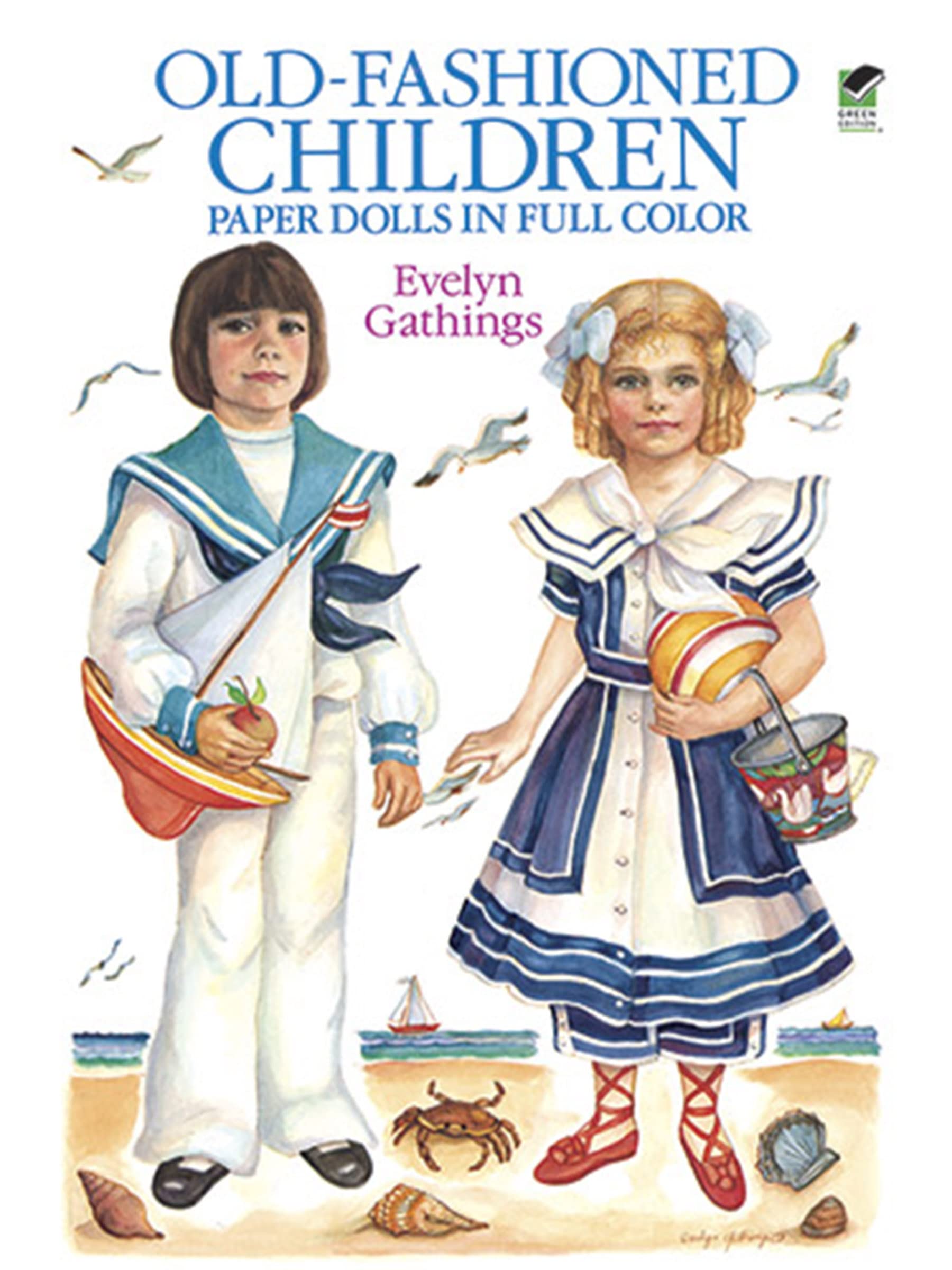 Old-Fashioned Children Paper Dolls Hobbies & Crafts