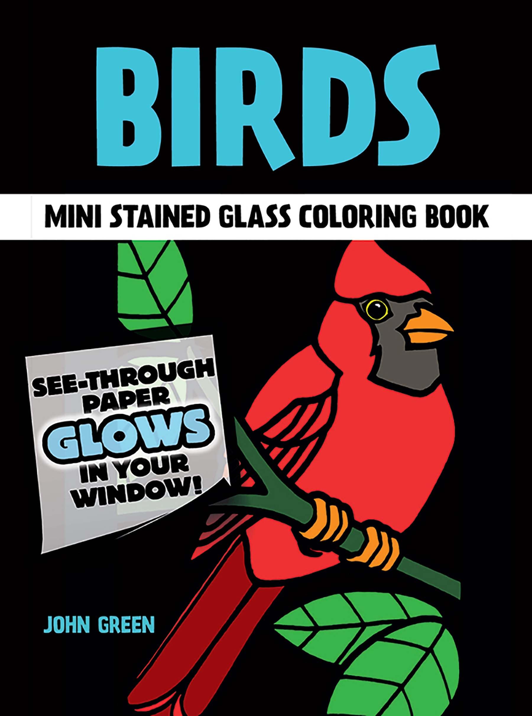 Little Birds Stained Glass Coloring Book Parents & Children
