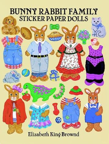 Bunny Rabbit Family Sticker Paper Dolls Tiptoi & Games