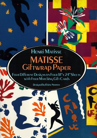 Matisse Giftwrap Paper: Four Different Designs, Cards Inc.: Four Different Designs on Four 18"X24" Sheets with Four Matching Gift Cards Hobbies & Crafts