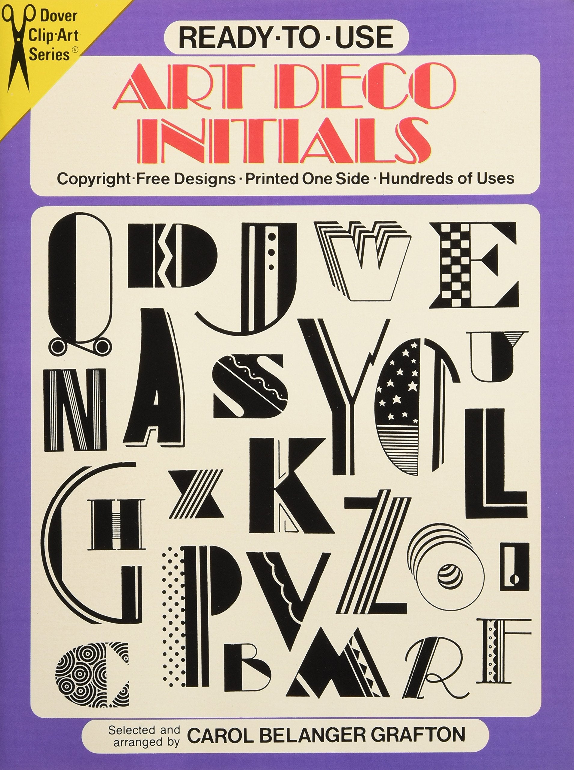 Ready-To-Use Art Deco Initials (Dover Clip Art Ready-to-Use) Film, Art & Culture