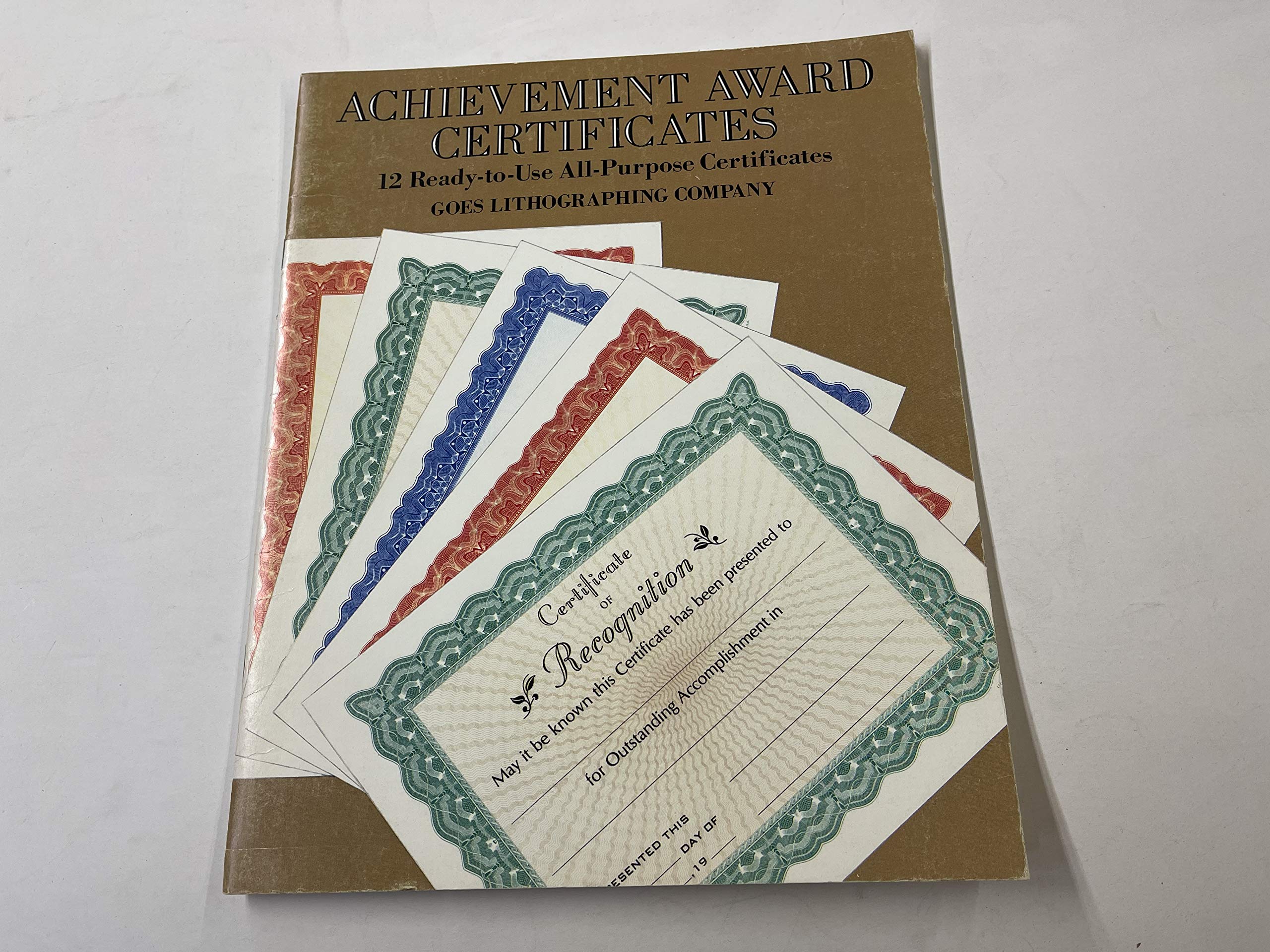 Achievement Award Certificates: 12 Ready-To-Use All-Purpose Certificates Books