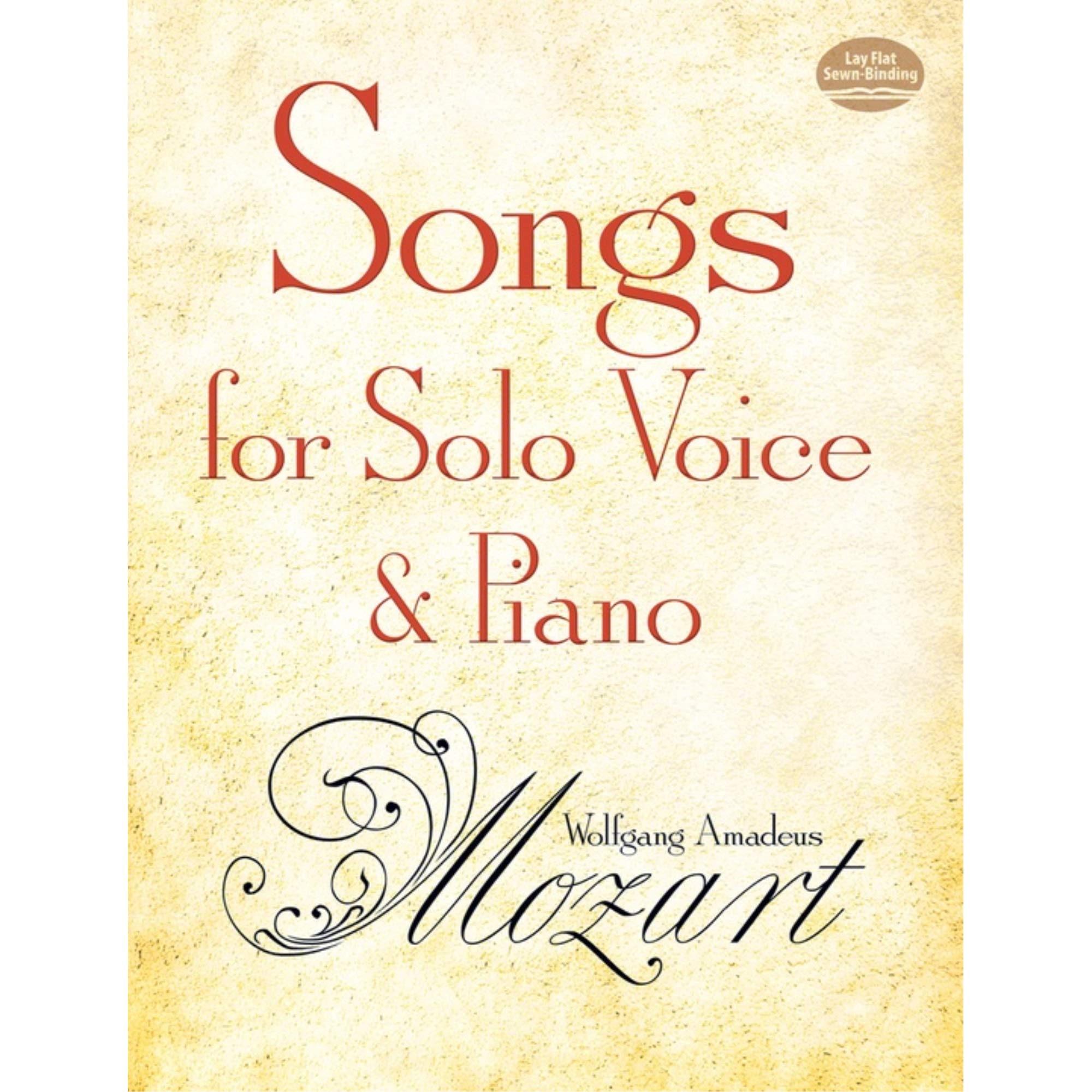 W.a. mozart: songs for solo voice and piano book