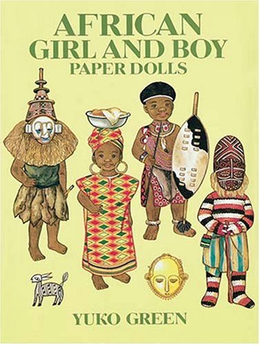 African Girl and Boy Paper Dolls Tiptoi & Games