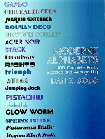 Moderne Alphabets: 100 Complete Fonts (Dover Pictorial Archive Series) Film, Art & Culture