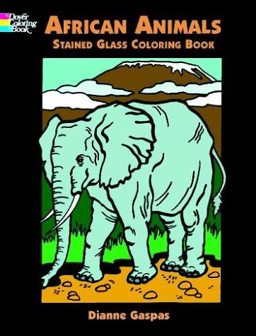 African Animals Stained Glass Coloring Book Leisure, Home & Garden