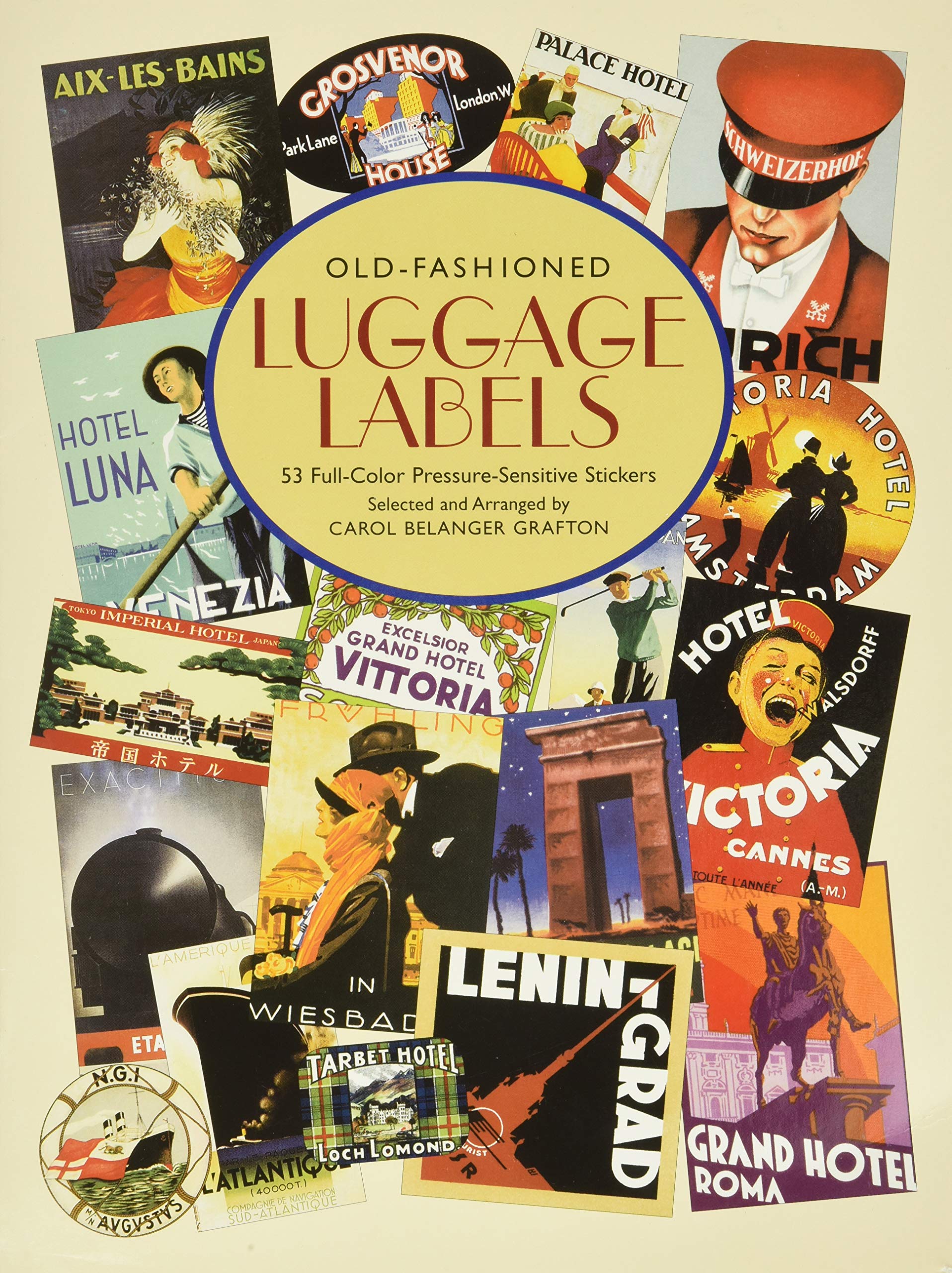 Old-fashioned Luggage Labels (Stickers) Social Sciences