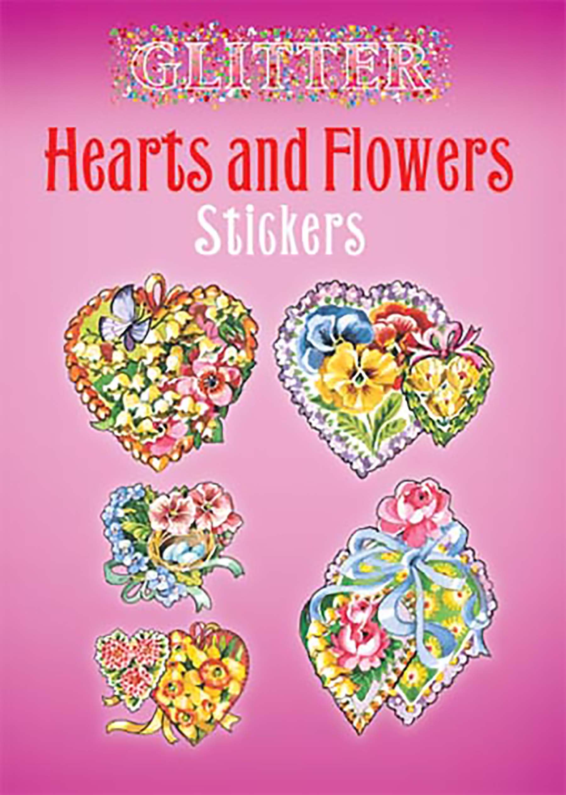 Glitter Hearts and Flowers Stickers (Dover Stickers) Hobbies & Crafts