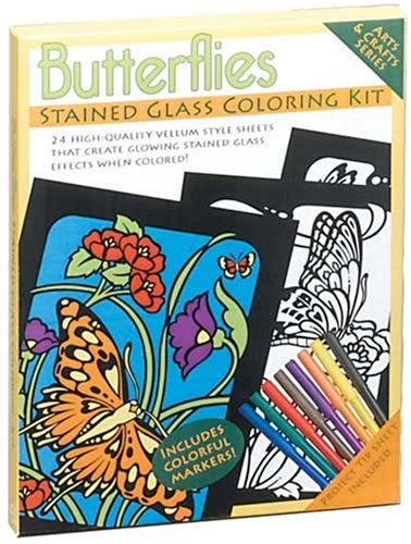 Butterflies Stained Glass Coloring Kit (Arts & Crafts Series) Film, Art & Culture