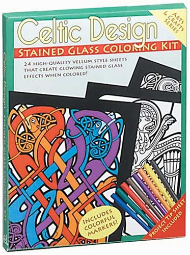 Celtic Design Stained Glass Coloring Kit (Arts & Crafts Series) Non-fiction