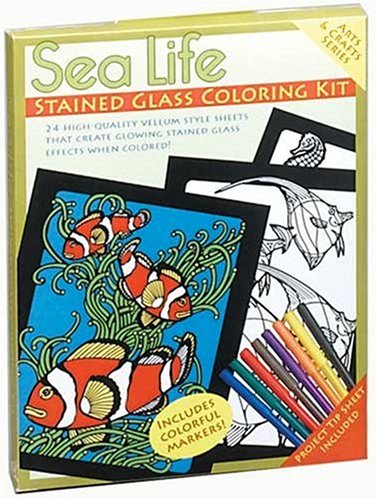 Sea Life Stained Glass Coloring Kit (Arts & Crafts Series) Film, Art & Culture