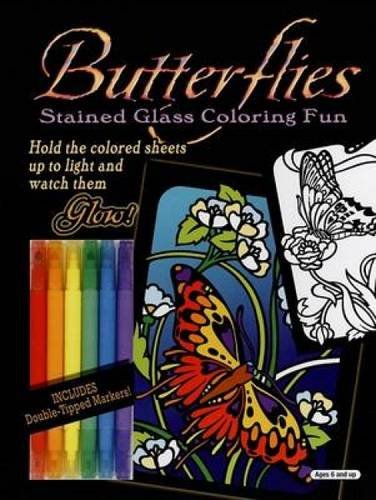 Butterflies Stained Glass Coloring Fun Hobbies & Crafts