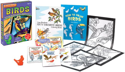 Dover Fun Kit Birds: Coloring, Stickers, Tattoos, Stencile and More! (Dover Fun Kits) Tiptoi & Games