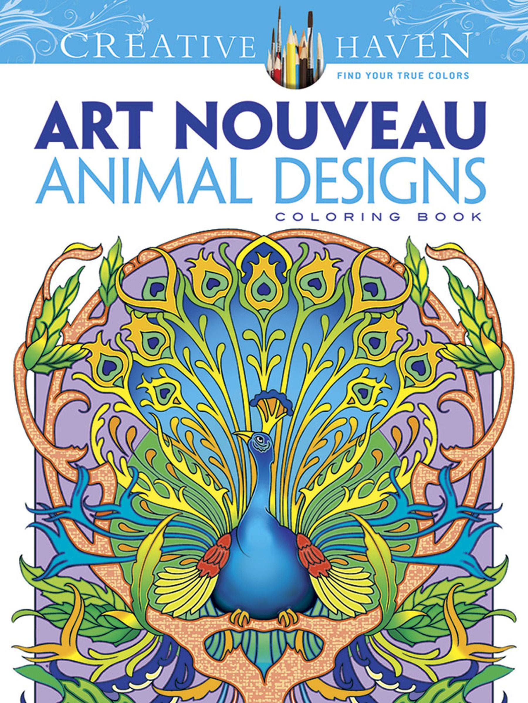 Creative Haven Art Nouveau Animal Designs Coloring Book (Adult Coloring Books: Animals) Film, Art & Culture