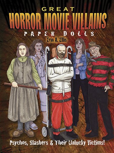 Great Horror Movie Villains Paper Dolls: Psychos, Slashers and Their Unlucky Victims! (Dover Paper Dolls) Hobbies & Crafts