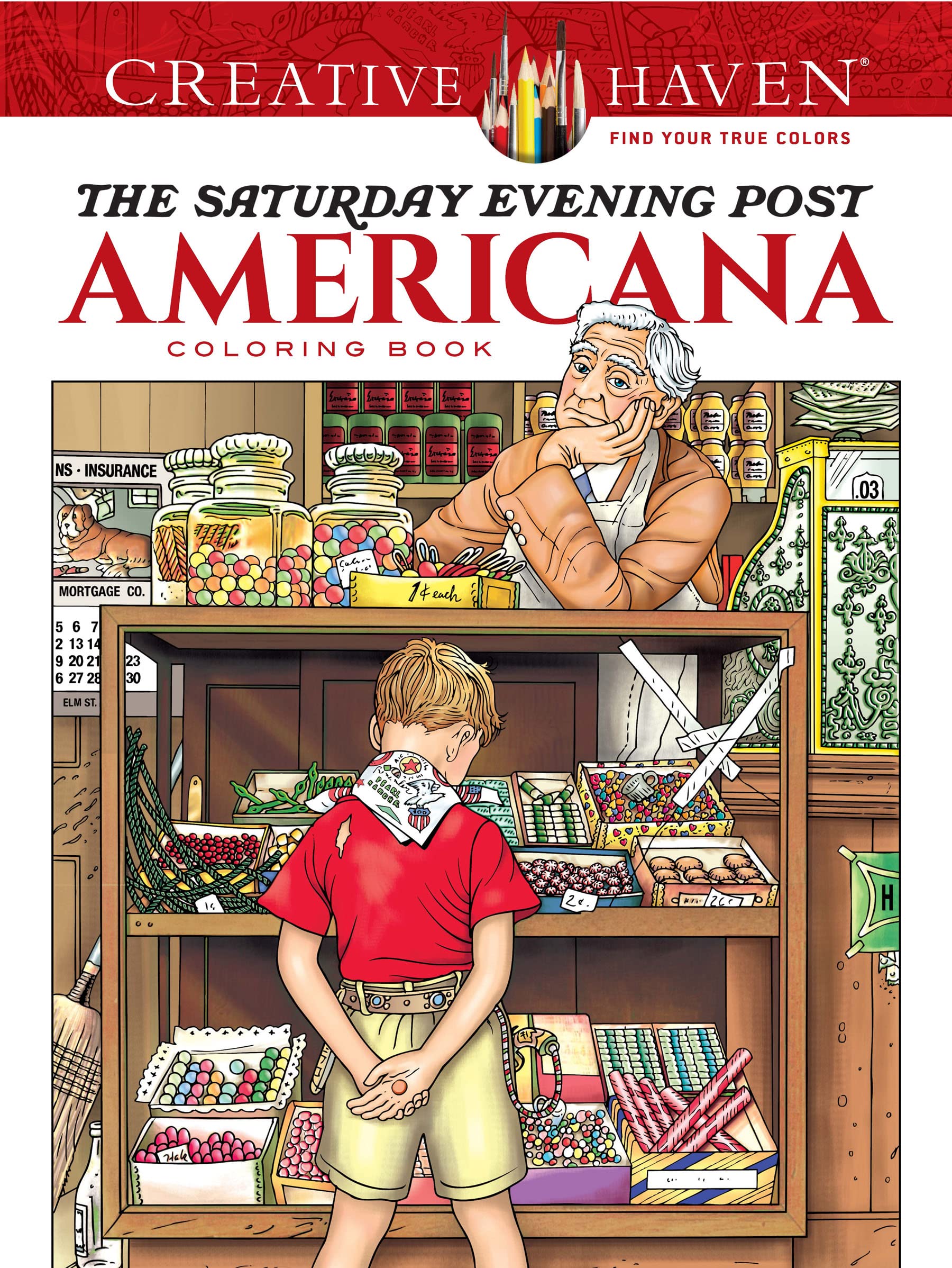 The Saturday Evening Post Americana Coloring Book book