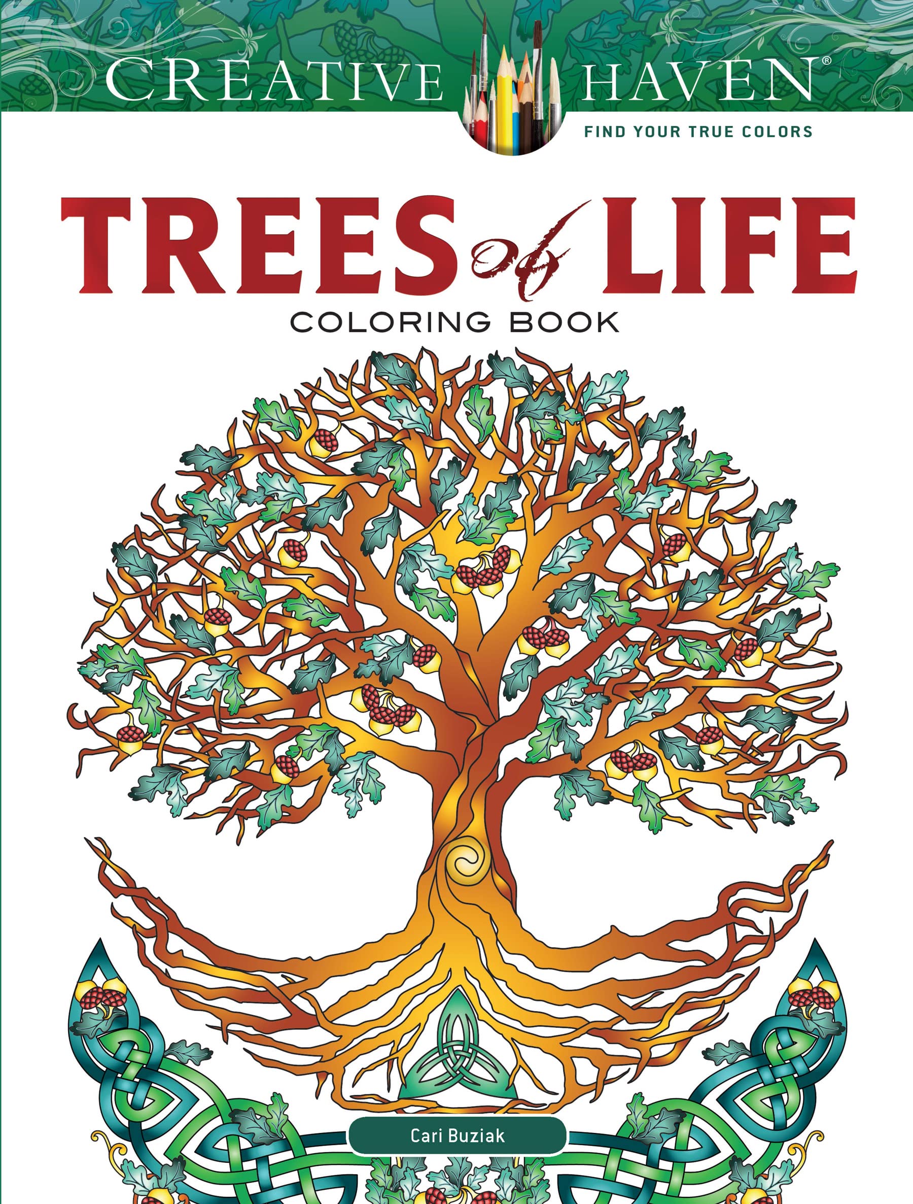 Creative Haven Trees of Life Coloring Book Hobbies & Crafts