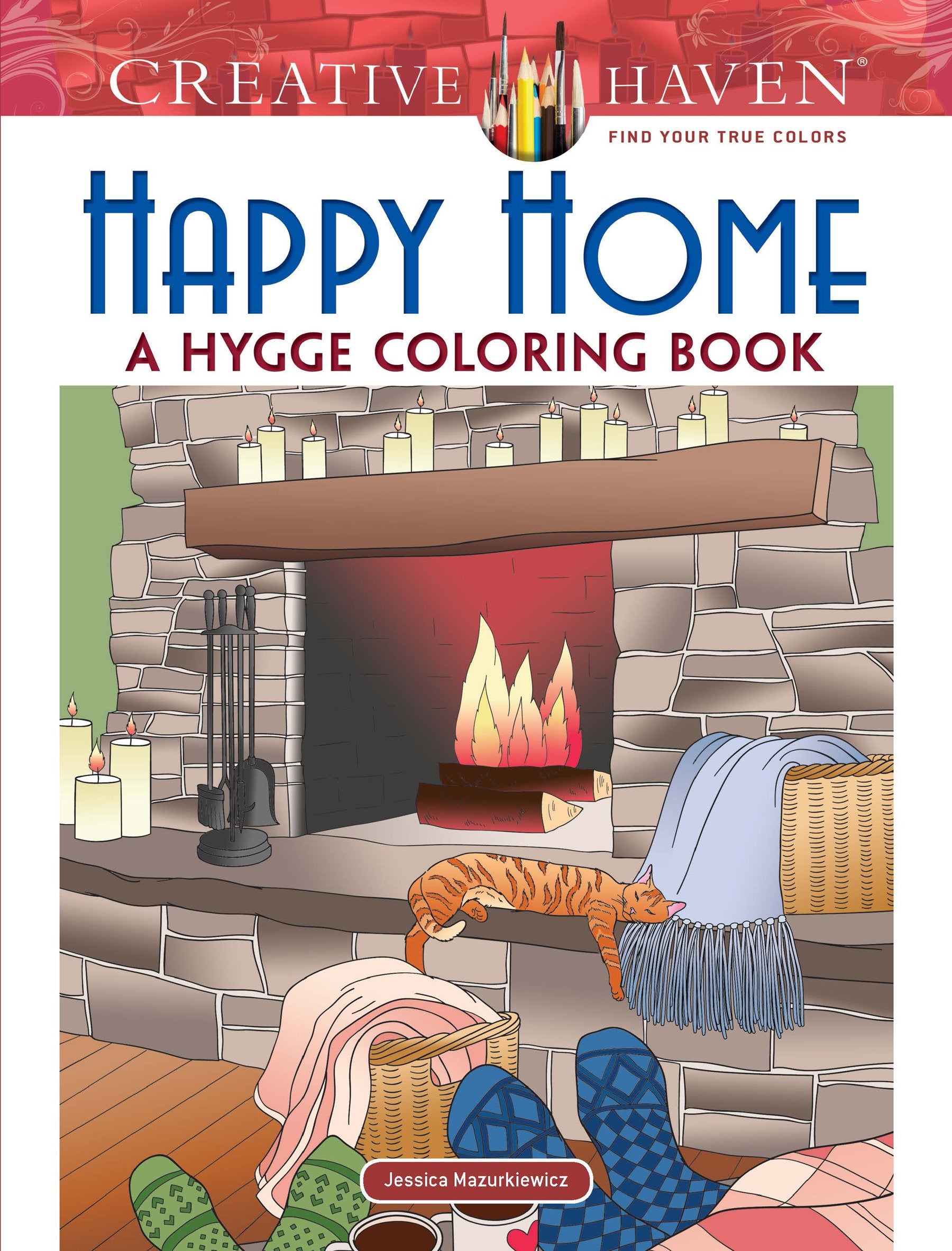 Happy Home: A Hygge Coloring Book (Creative Haven) Hobbies & Crafts