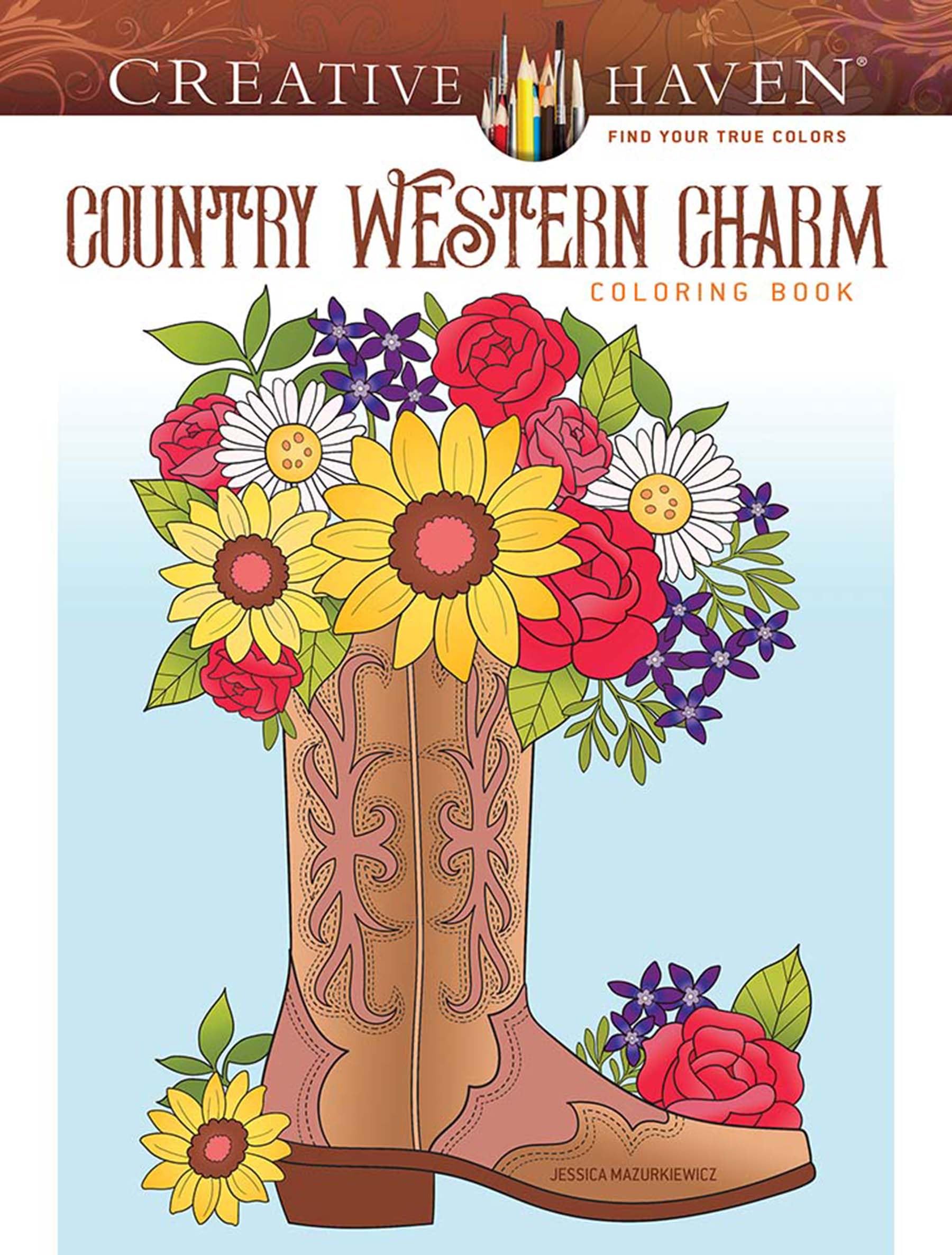 Creative Haven Country Western Charm Coloring Book (Adult Coloring Books: in the Country) Hobbies & Crafts
