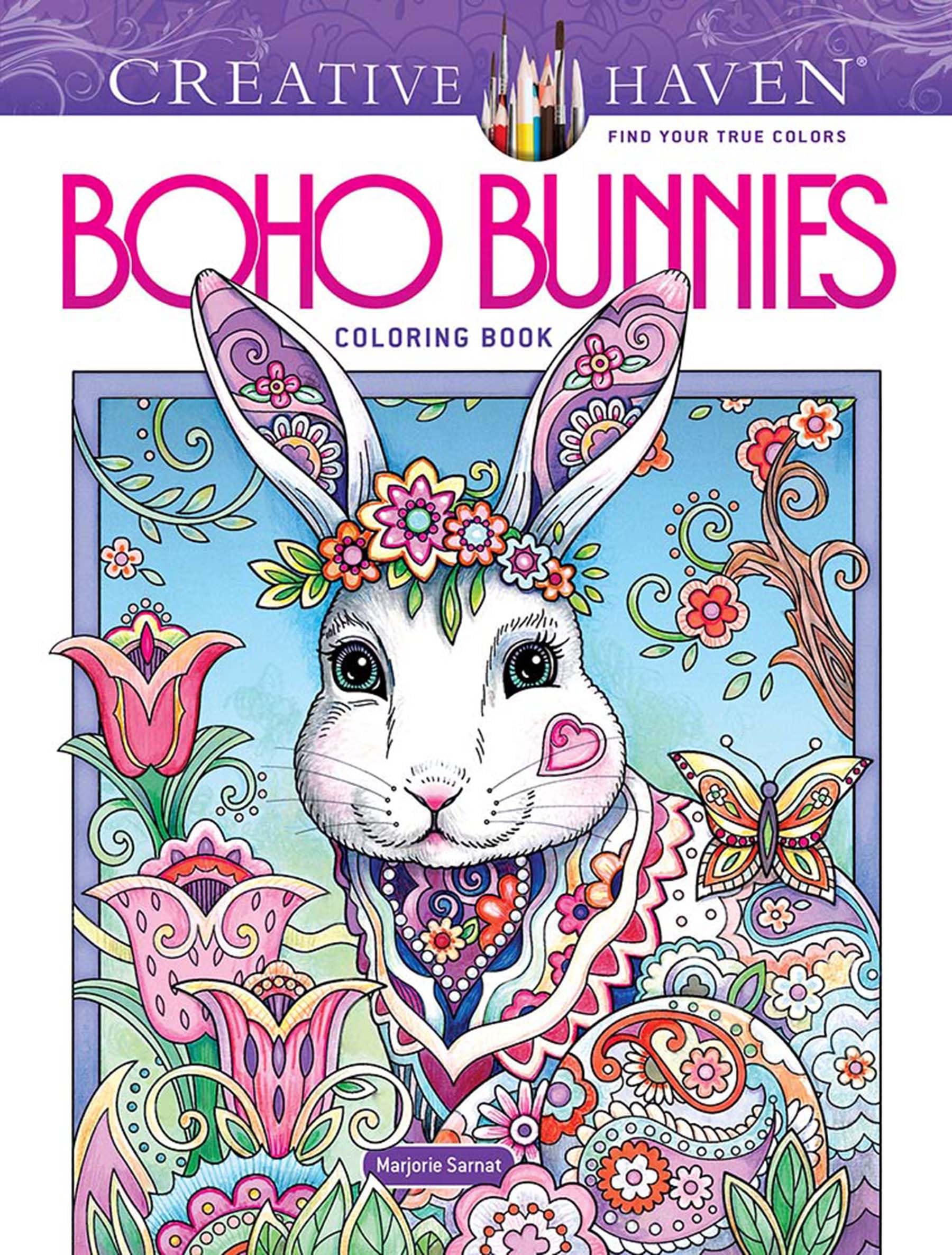 Creative Haven Boho Bunnies Coloring Book (Adult Coloring Books: Animals) Hobbies & Crafts