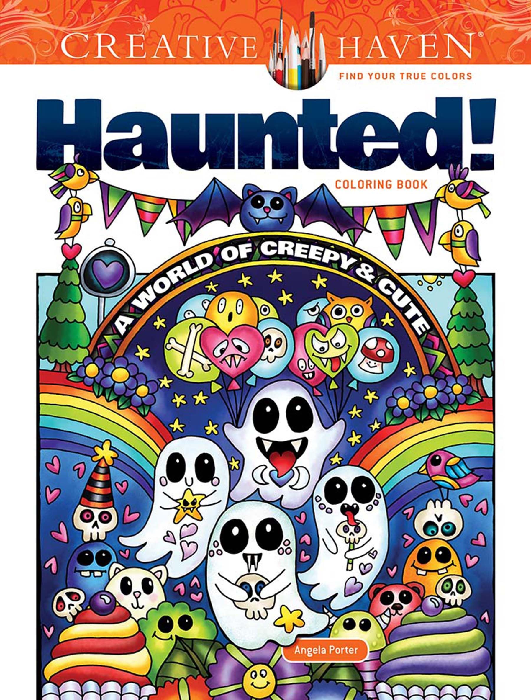 Creative Haven Haunted! Coloring Book: A World of Creepy and Cute (Adult Coloring Books: Holidays & Celebrations) Hobbies & Crafts