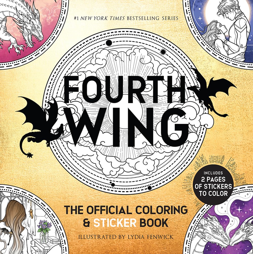 Fourth Wing: The Official Coloring & Sticker Book (Includes 2 Pages of Stickers to Color) Books