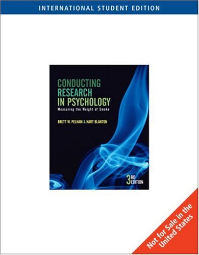 Conducting Research in Psychology Natural Sciences