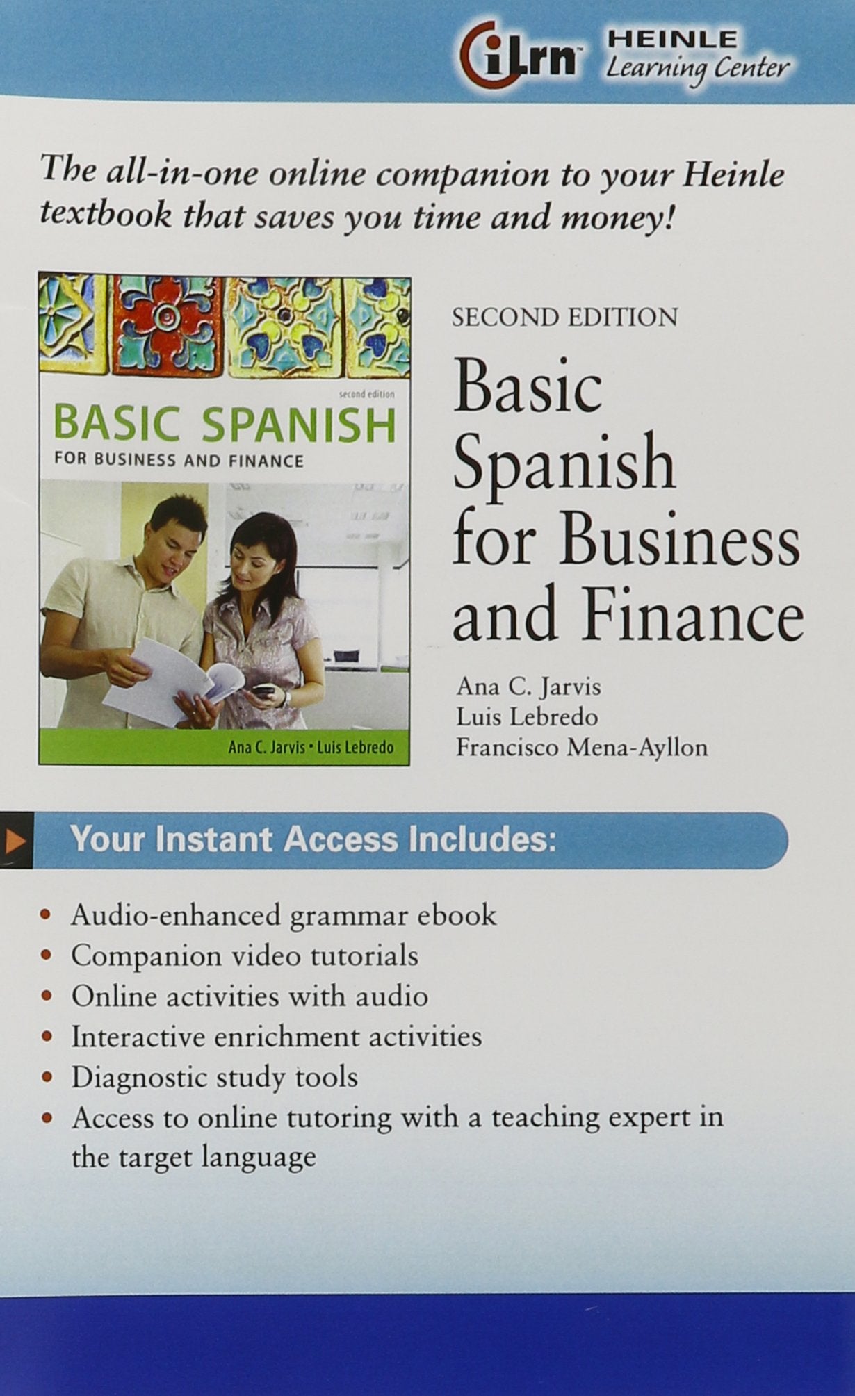 iLrn Heinle Learning Center 3 terms (18 months) Printed Access Card for Spanish for Business and Finance Foreign Languages ​​& Dictionaries