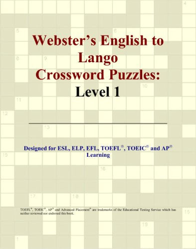 Webster's English to Lango Crossword Puzzles: Level 1 book