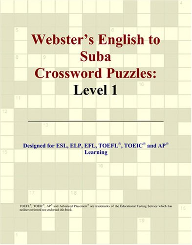 Webster's English to Suba Crossword Puzzles: Level 1 Study Guides