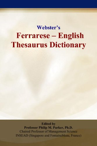 Webster’s Ferrarese - English Thesaurus Dictionary Study Guides