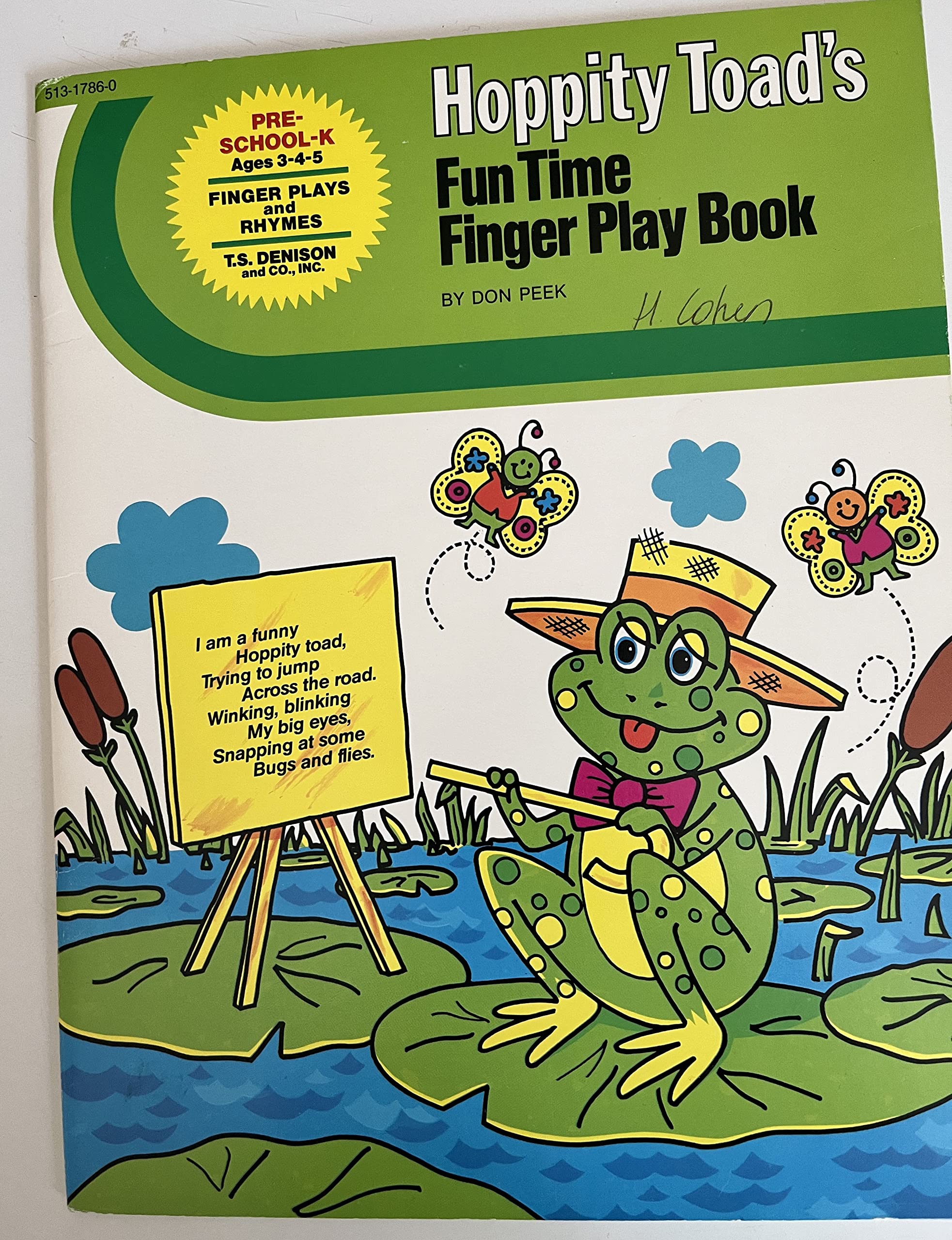 Hoppity Toad's Fun Time Finger Play Book Books