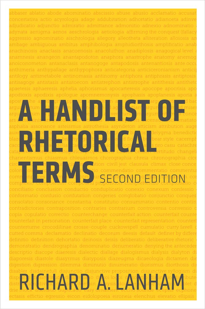 A Handlist of Rhetorical Terms Contemporary literature