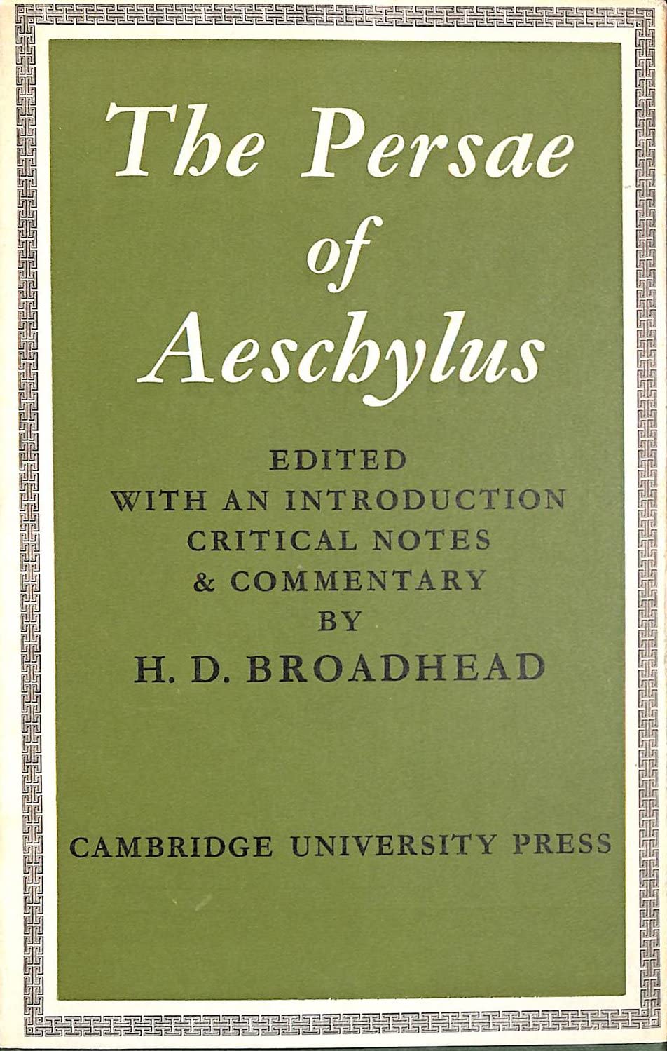 The Persae of Aeschylus book