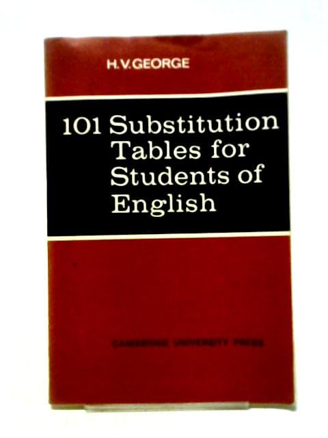 101 Substitution Tables for Students of English Foreign Languages ​​& Dictionaries
