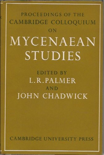 Proceedings of the Cambridge Colloquium on Mycenaean Studies Contemporary literature