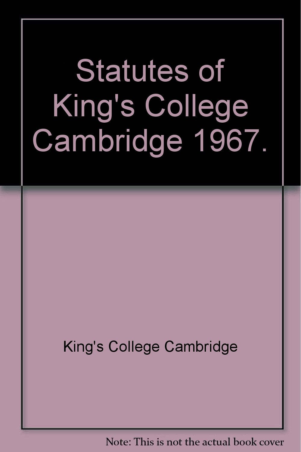 Cambridge University Statutes to 1967 Reference Books